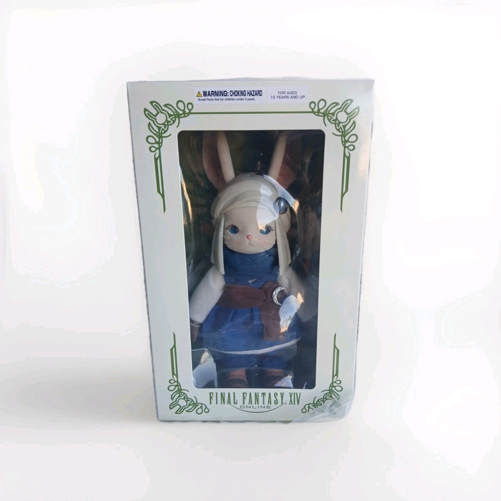 Final Fantasy XIV Flocked Figurine Loporrit Posable Figure Plush Plushie FF 14